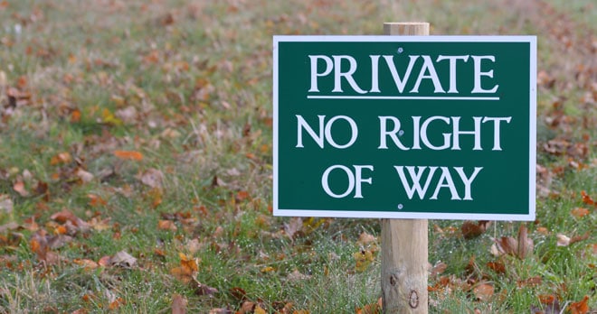 Private land sign