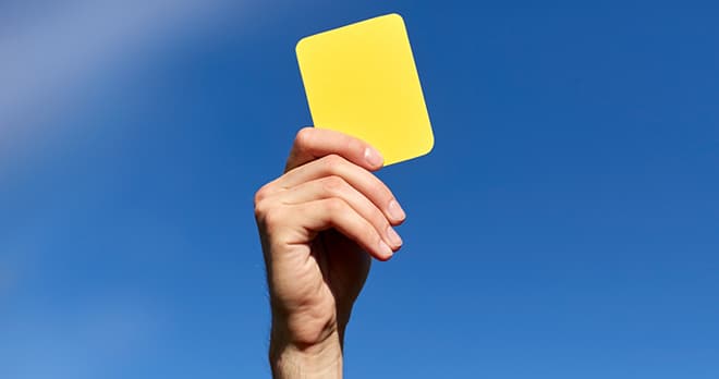 Yellow card suspension